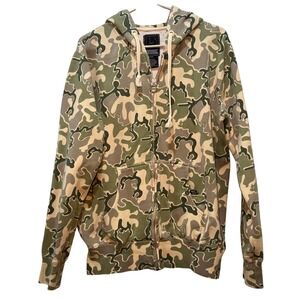 Burton Snowboards Camo Full Zip Hoodie Men's Medium